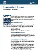 Legionnaires' disease document cover